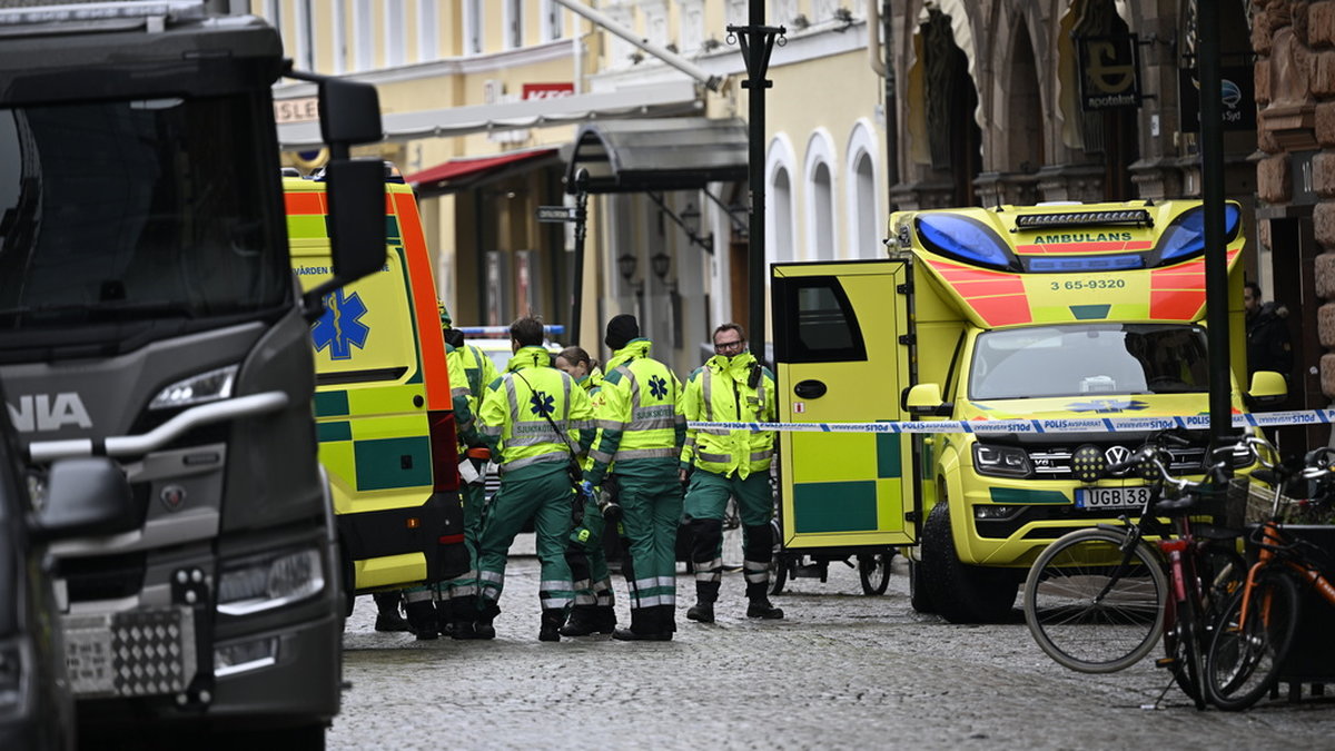 Hot och våld mot ambulanspersonal har ökat kraftigt. Arkivbild.