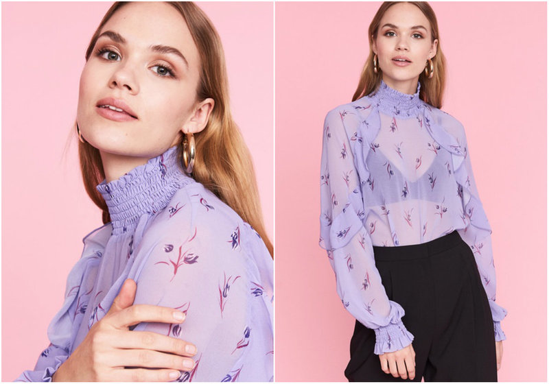 Lila blus Gina Tricot