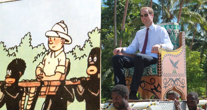 Prins William, Tintin i Kongo, Tintingate, Kongo, Tintin