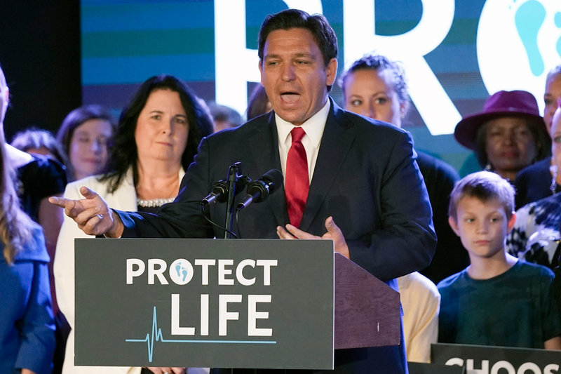 Floridas guvernör Ron DeSantis tidigare i april.