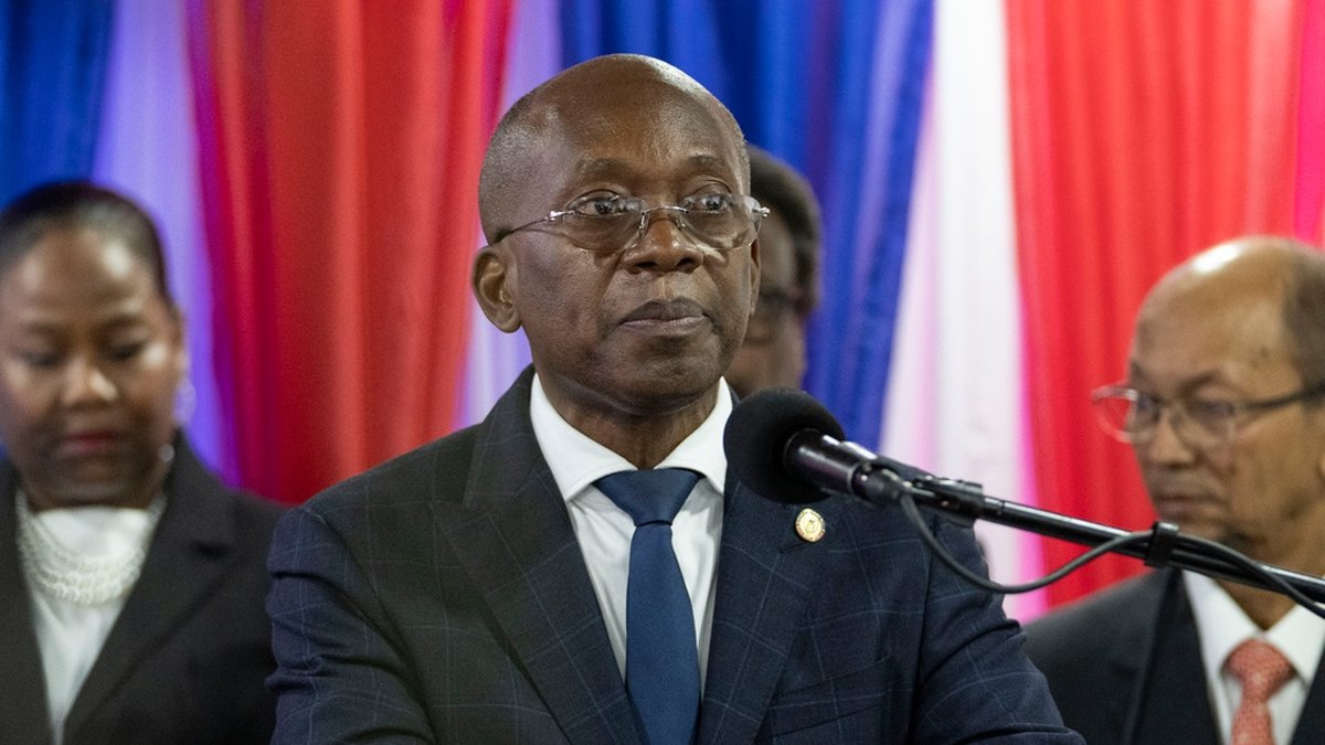 Haitis tillfälliga premiärminister Michel Patrick Boisvert.