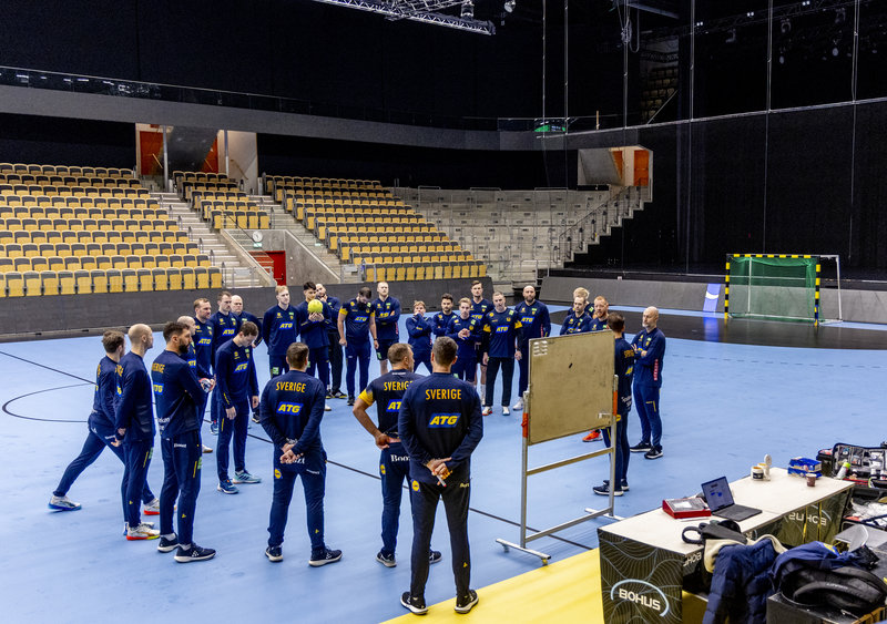 Herrlandslaget i handboll. Foto: Adam Ihse/TT