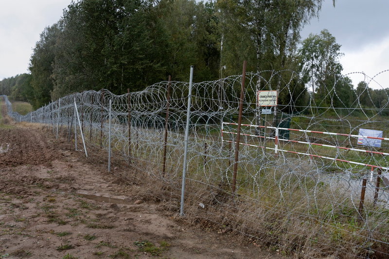 Gränsen mellan Polen och den ryska enklaven Kaliningrad.