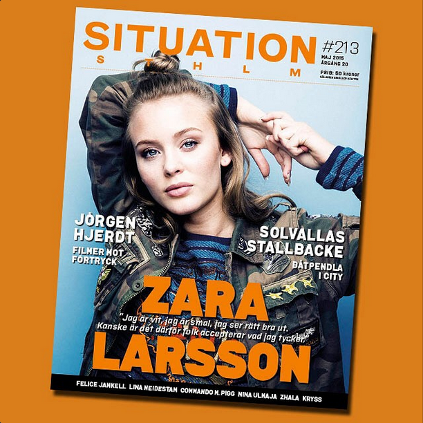 Zara Larsson på omslaget av Situation Stockholm.