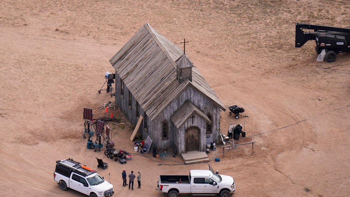 Bonanza Creek Ranch i Santa Fe, New Mexico där dödskjutningen på inspelningen av filmen 'Rust' ägde rum 2021. Arkivbild.