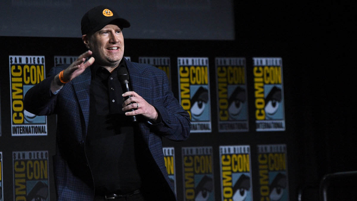 Marvel Studios direktör Kevin Feige på den stora årliga konferensen Comic-con i San Diego.