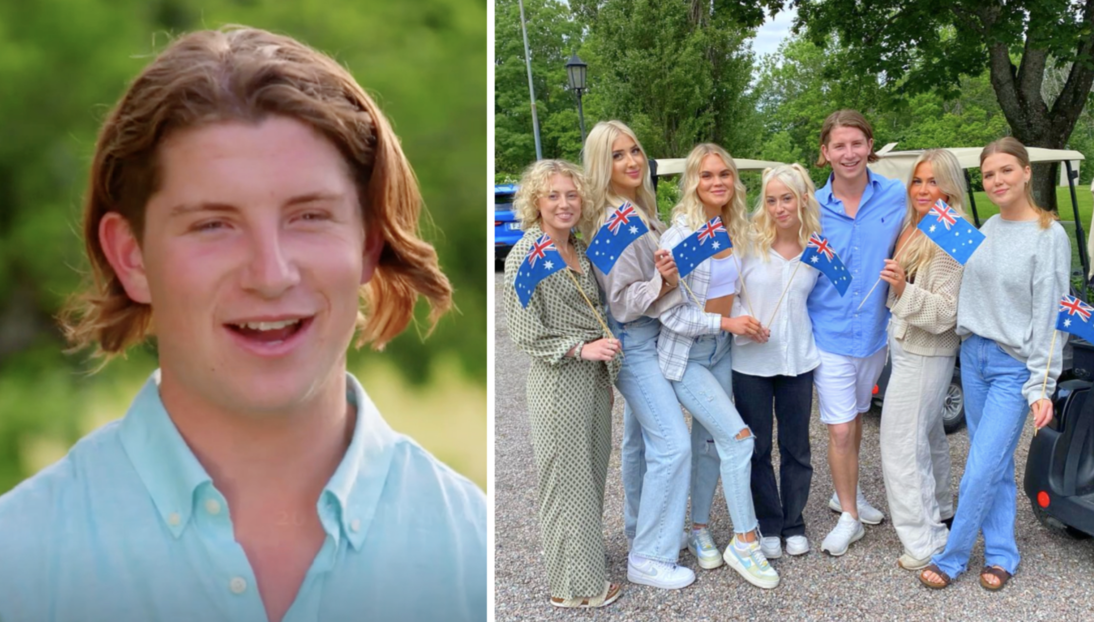 Bonde söker fru-profilem Matthew Haggerty har blivit kvar på svensk mark efter programmet