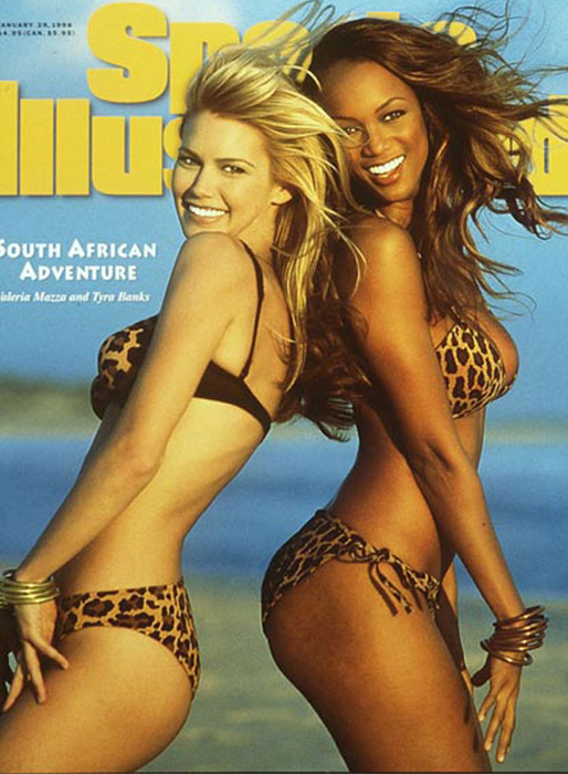 På äventyr i Sydafrika med Tyra Banks 1996. 