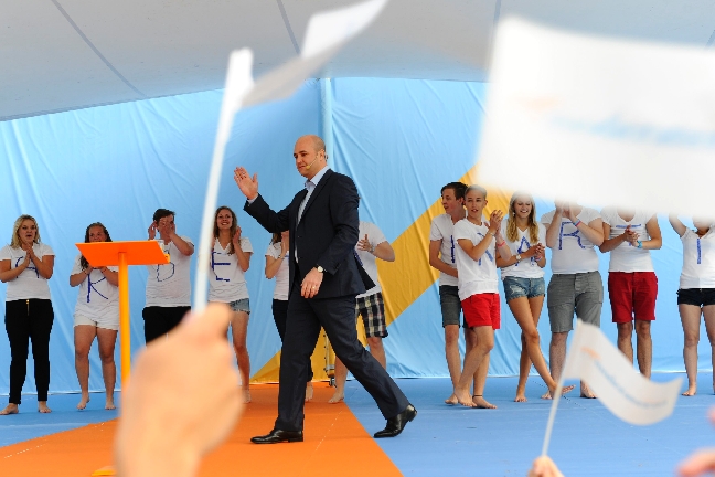 Reinfeldt kom aldrig riktigt fram till någonting under sitt tal.