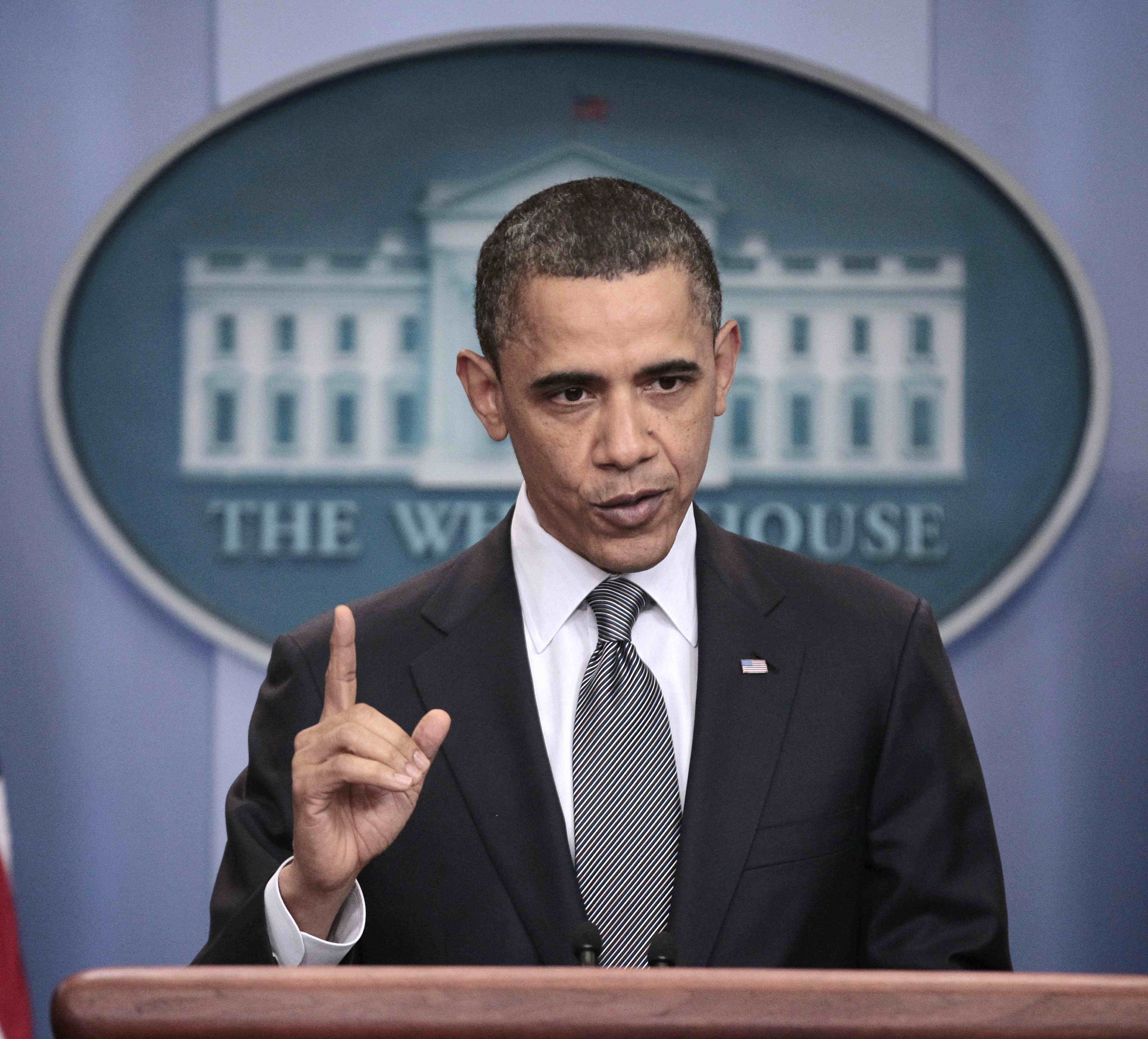 President Barack Obama sätter hårt mot hårt i budgetförhandlingarna.