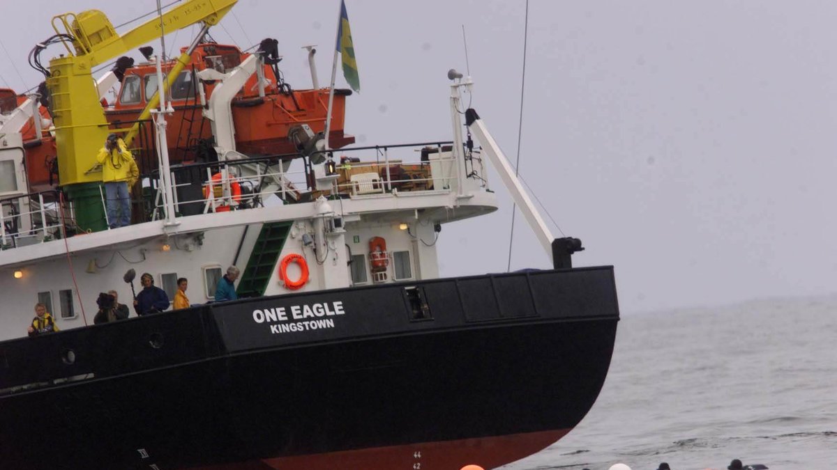 Fartyget One Eagle från vilket dykare utgick 2010.