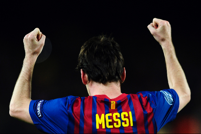 Lionel Messi satte två mål och har därmed gjort 14 mål i Champions League den här säsongen.