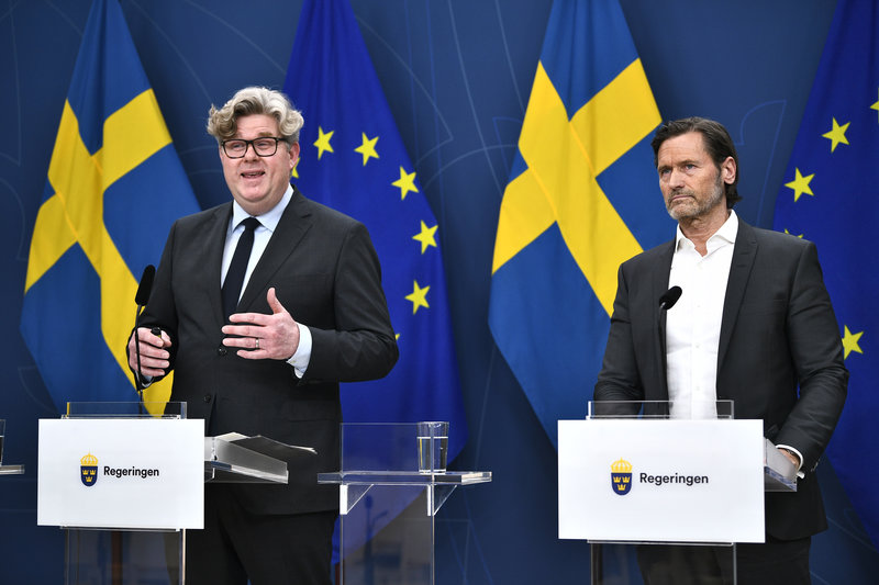 Justitieminister Gunnar Strömmer och Martin Melin