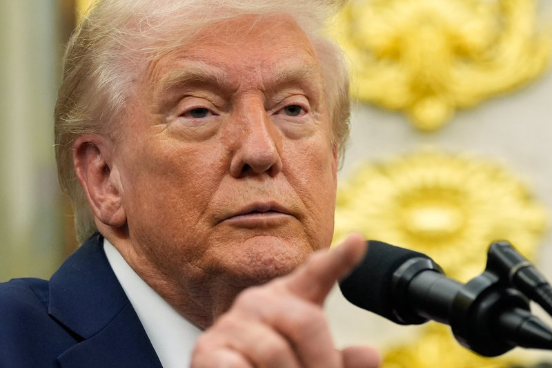 USA:s president Donald Trump står på måndagen värd för ett toppmöte i Egypten tillsammans med Egyptens president Abd al-Fattah al-Sisi. Bild från den 10 oktober.