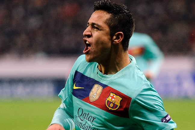 Alexis Sanchez satte två mål när Barcelona vann. 