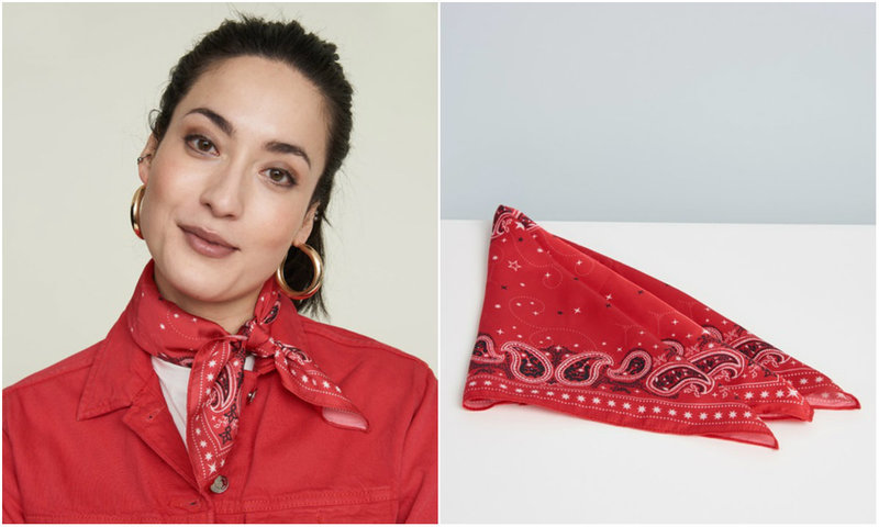 Röd scarf Gina Tricot