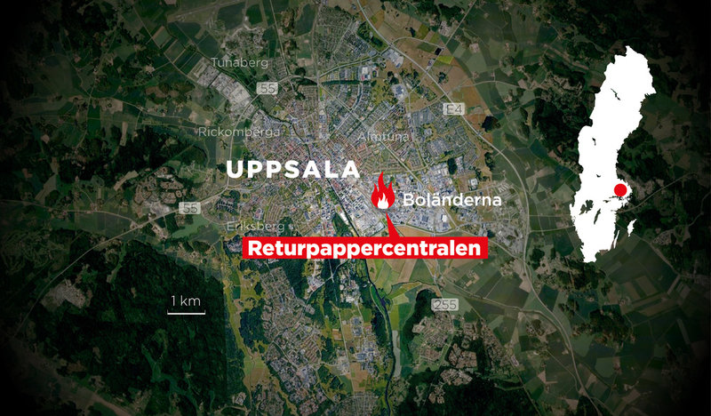 Karta över branden.