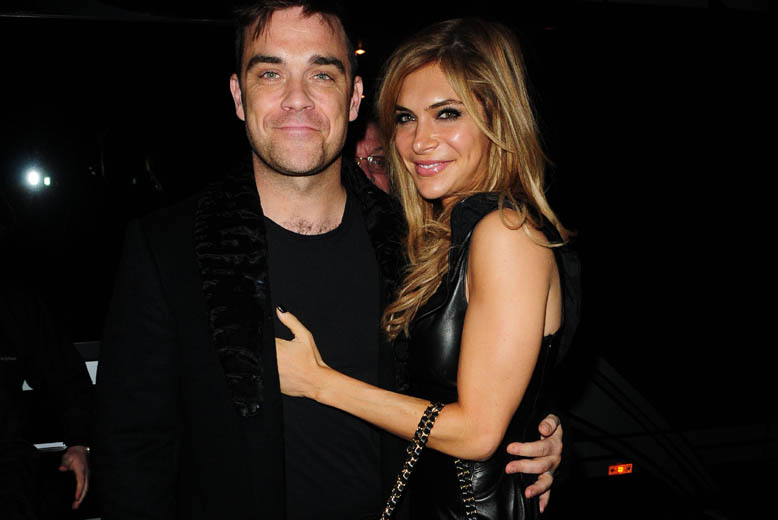 Robbie Williams och hans nyblivna hustru Ayda Field.