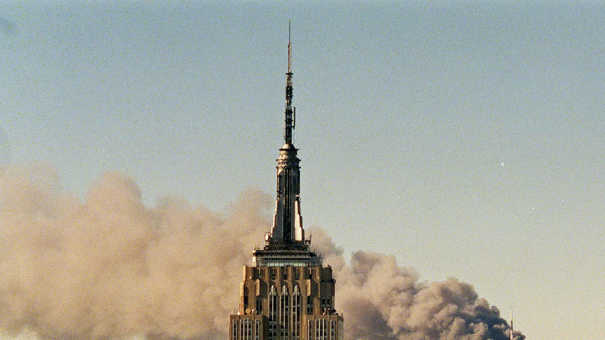 Bild från terrorattacken mot World Trade Center 11 september 2001. 