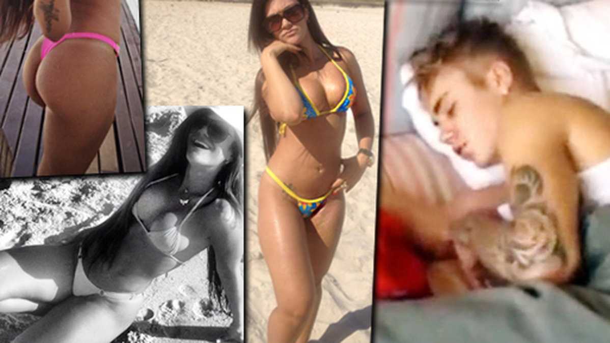 Den exotiska skönheten Tati Neves fångade Bieber på video.