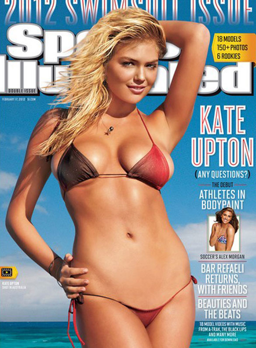 Och Kate Upton prydde omslaget både 2012 och 2013.
