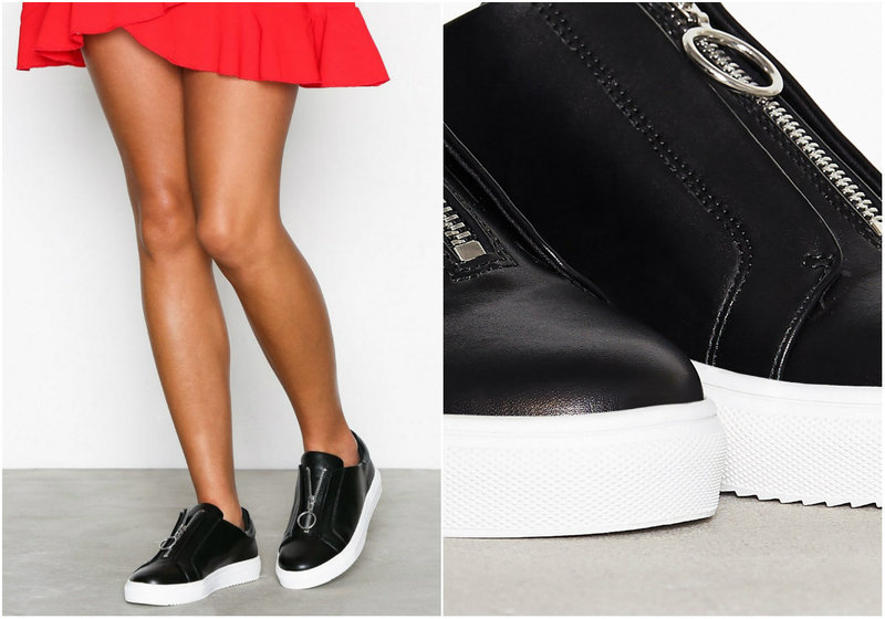 Sneaker med zipper fram
