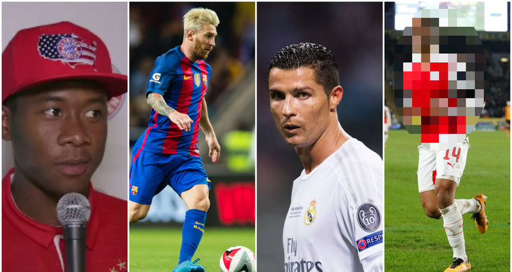 Theo Walcott, Cristiano Ronaldo, Lionel Messi, David Alaba, Bayern München, Fotboll