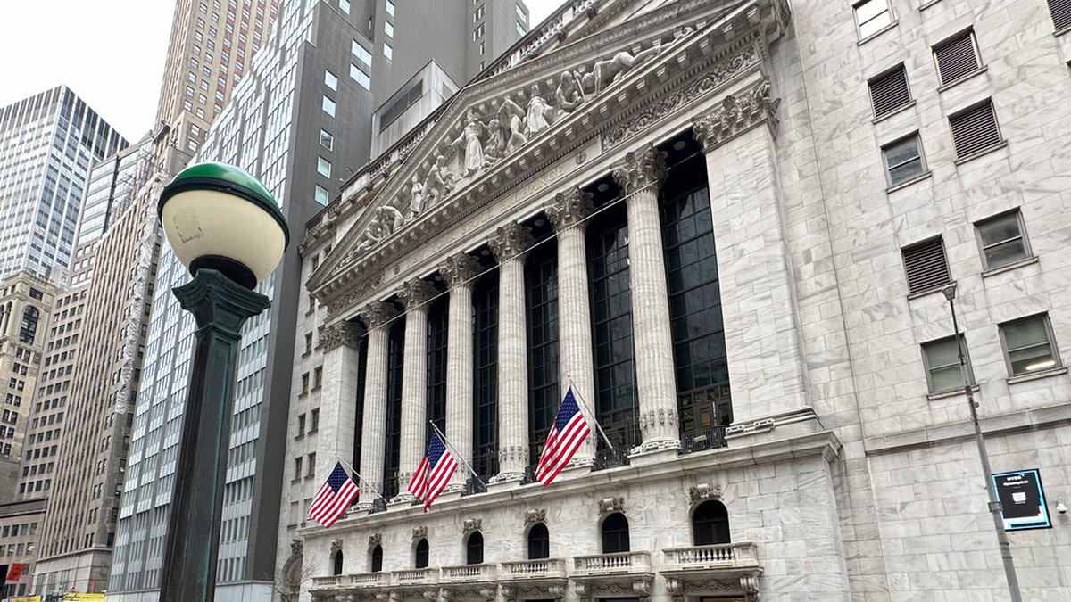 Exteriörbild på New York-börsen.