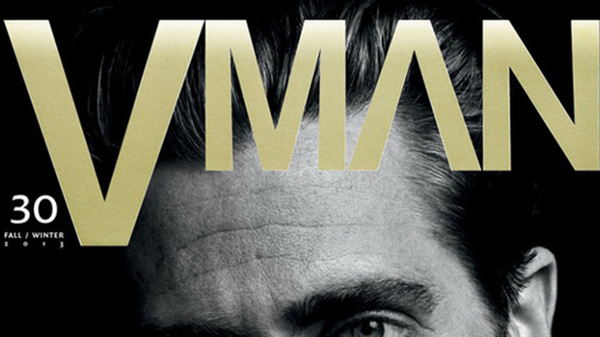 Jake Gyllenhaal på omslaget till V Man. 