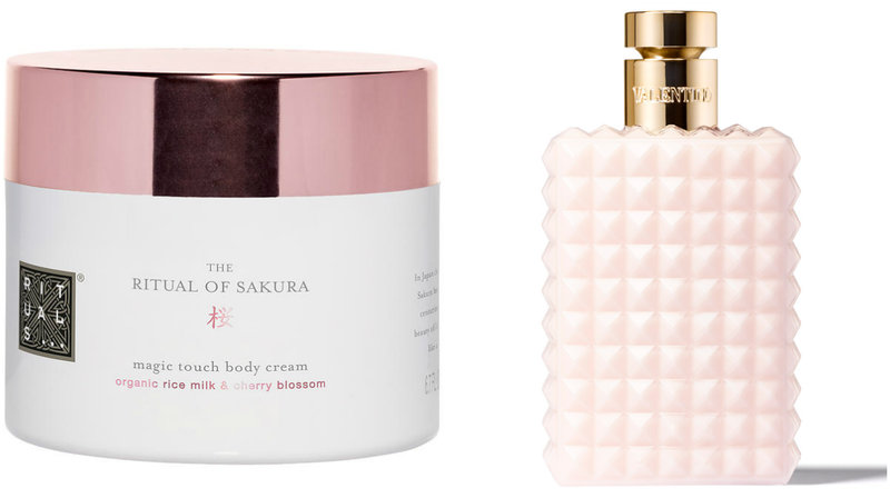 Body lotion från Rituals och Valentino