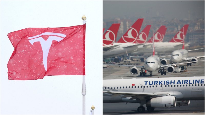 Företag som Tesla och Turkish Airlines finns med på Råd & Röns svarta lista. Foto: Jessica Gow/TT & Lefteris Pitarakis Företag som Tesla och Turkish Airlines finns med på Råd & Röns svarta lista. Foto: Jessica Gow/TT & Lefteris Pitarakis