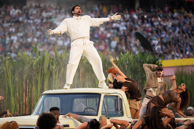 Bad Bunny uppträdde i pausunderhållningen under Super Bowl.