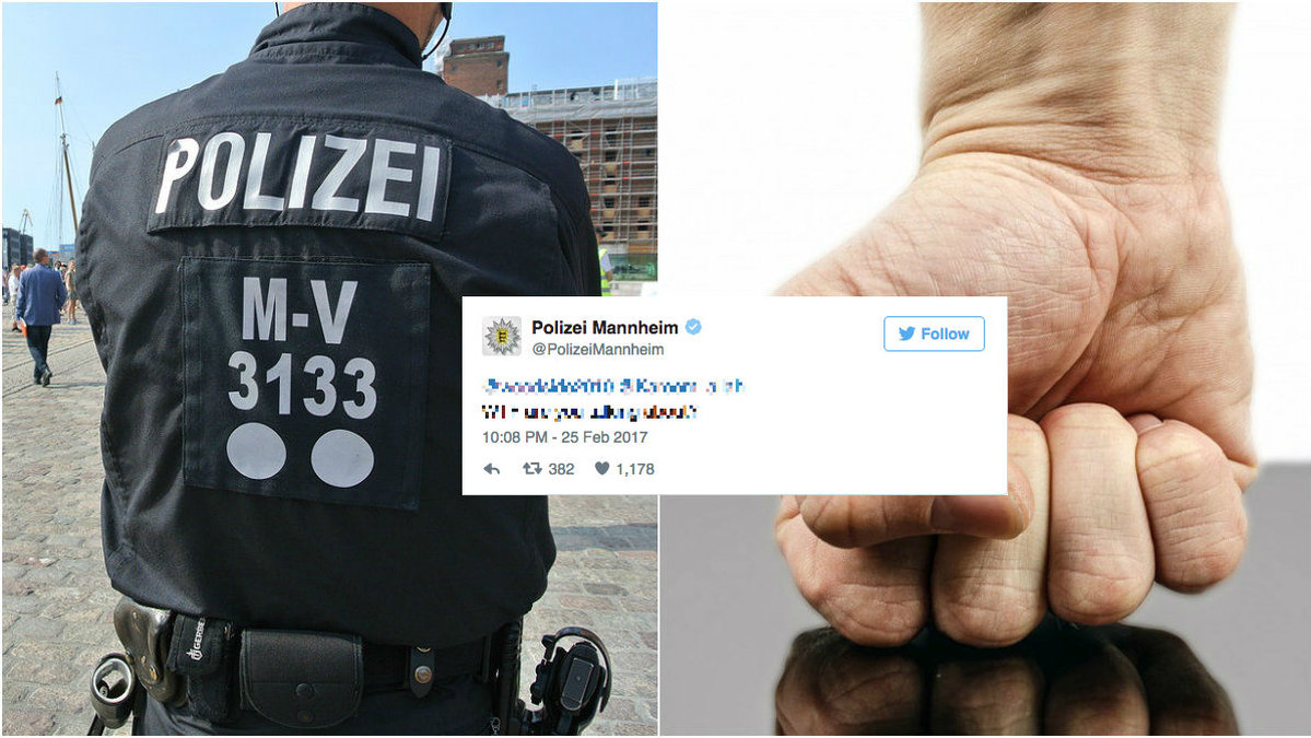 Tysklands polis säger ifrån