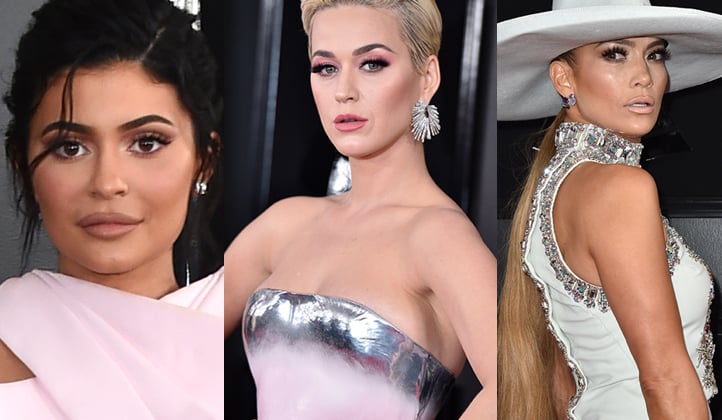 Kylie Jenner, Katy Perry och Jennifer Lopez på Grammygalan i Los Angeles.