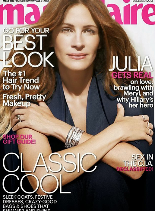 Julia Roberts på omslaget till Marie Claire. Julia Roberts på omslaget till Marie Claire.