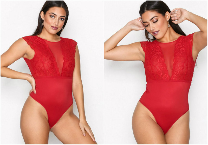 Röd bodysuit