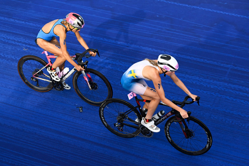 Tilda Månsson går starkt i VM-serien i triathlon. Arkivbild.