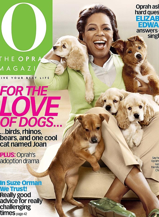 4. Oprahs hundar. Tillgångar: 197 miljoner. Oprah har lagt undan 30 miljoner dollar åt sina hundar. Så att de kan leva ett liv i sus och dus efter att hon har gått bort. 