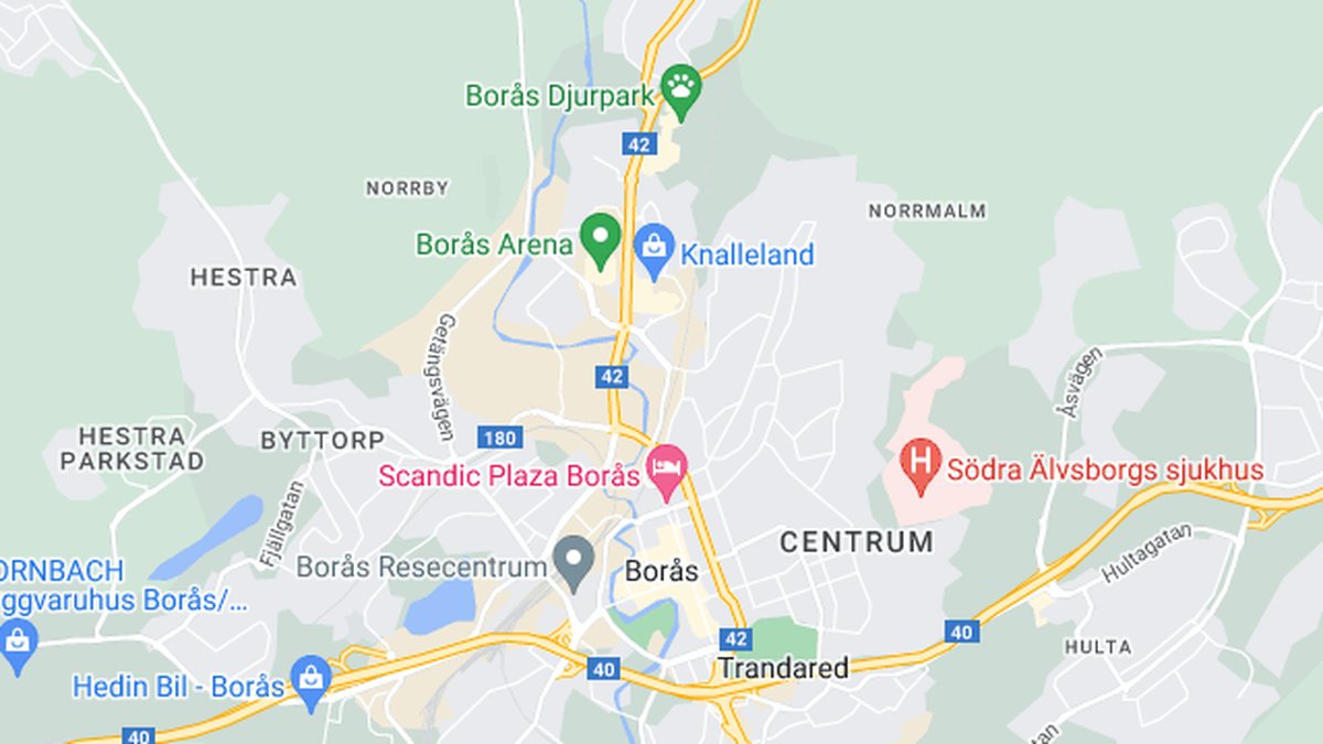 Google maps, Borås