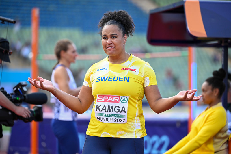 Vanessa Kamga får inte kasta i diskusfinalen.