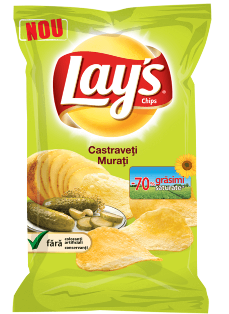 Chips men smak av saltgurka. Chips men smak av saltgurka.