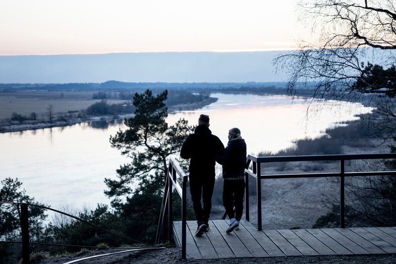 Floden Njemen är en skiljelinje mellan Litauen och Ryssland. På den andra sidan av floden ligger den ryska exklaven Kaliningrad.