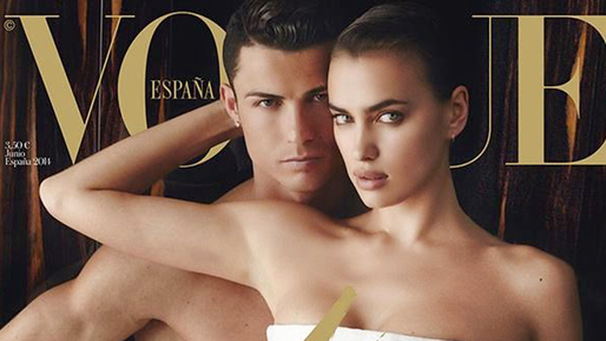 Cristiano Ronaldo och Irina Shayk poserade för spanska Vogue – och Ronaldo kastade alla kläderna.