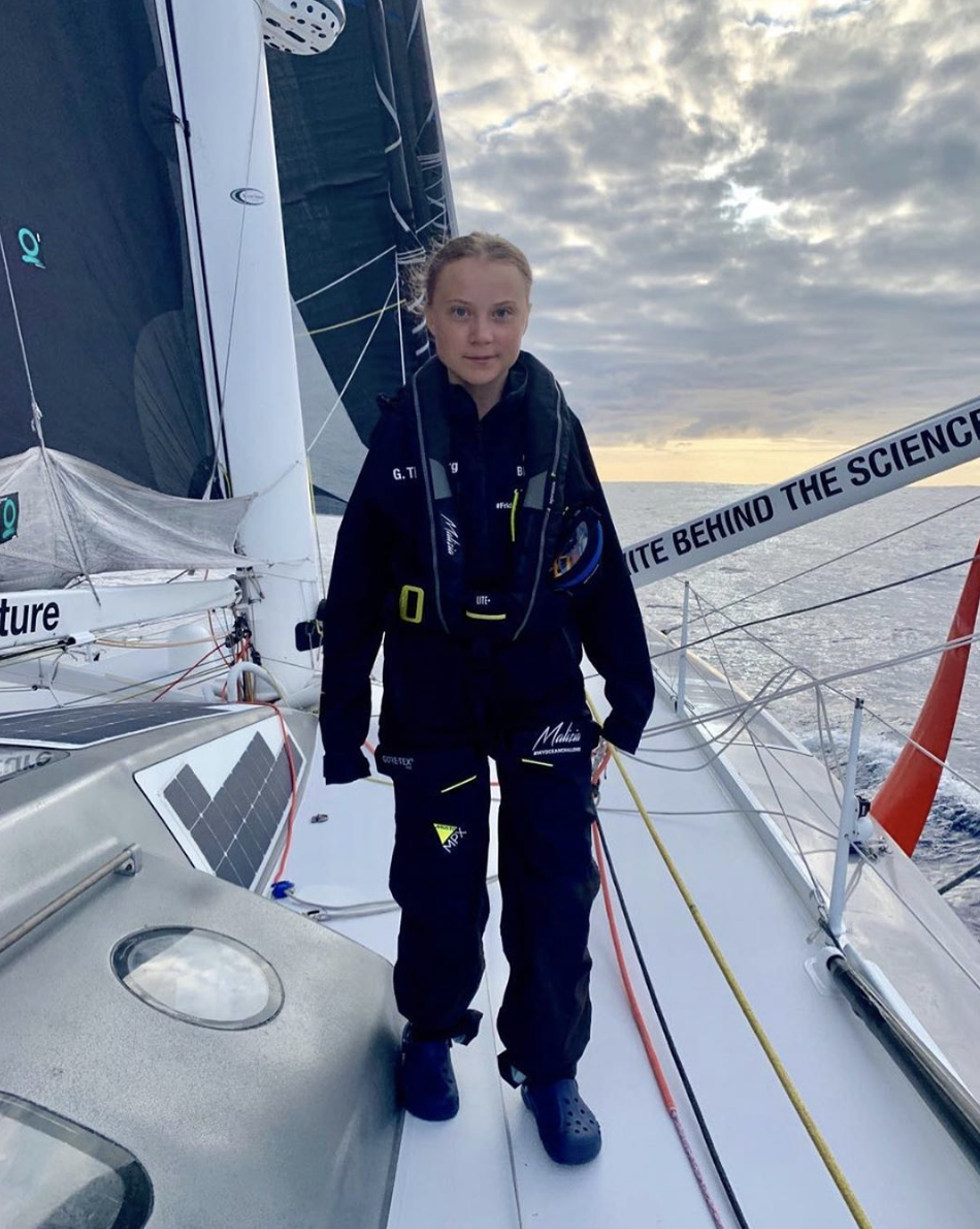 Greta Thunberg ombord Malizia II Greta Thunberg ombord Malizia II