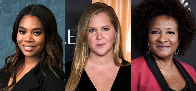 Programledartrion: Skådespelaren Regina Hall och komikerna Amy Schumer och Wanda Sykes ska leda Oscarsgalan. Arkivbild.