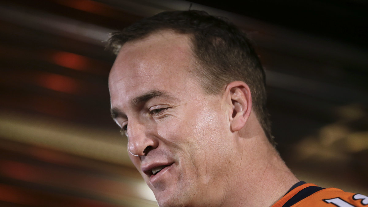 Stjärnan Peyton Mannings spelar för Denver Broncos.