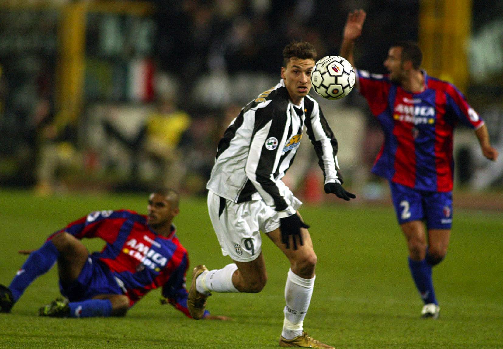 Zlatan in action. Zlatan in action.