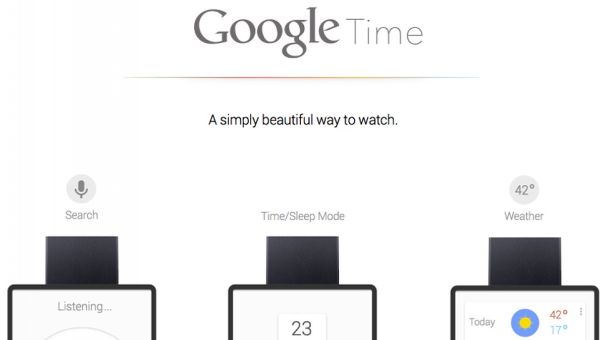 En skiss över hur Googles smartklocka skulle kunna se ut.