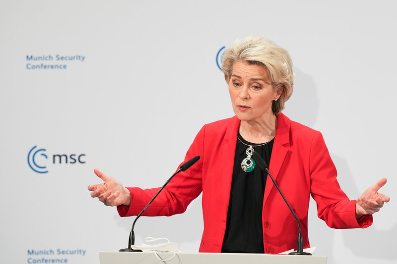 EU-kommissionens ordförande Ursula von der Leyen kallar Rysslands agerande för 'fullständigt oacceptabelt'. Arkivfoto.