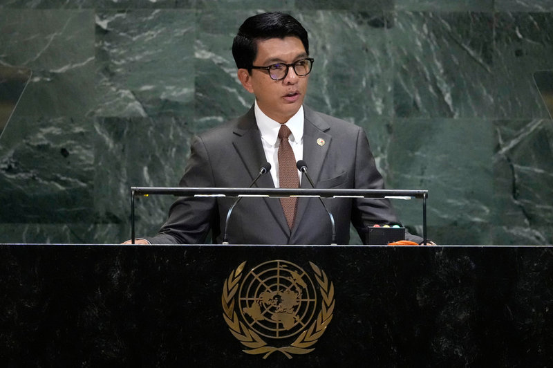 Andry Nirina Rajoelina. Bild från FN i New York den 24 september.